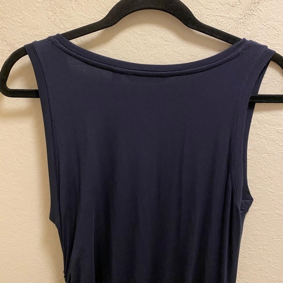 Athleta Navy Blue Side Gather T-Shirt Dress Size Small (Tiny Flaw) - Picture 9 of 10